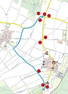 Umleitung Rheder während der Kanalbaumaßnahme