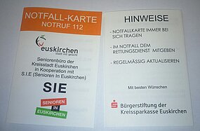 Foto Notfallkarte