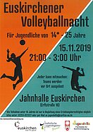 Plakat der Volleyballnacht am 15.11.2019