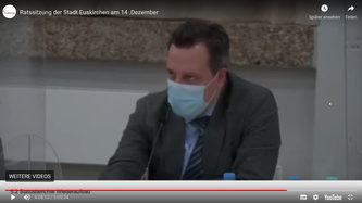 Ein Bild von Bürgermeister Sacha Reichelt aus dem Livestream der letzten Ratssitzung.