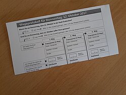 Wegeprotokoll zur Mobilitätsbefragung