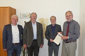 v.l.n.r. Alfred Jaax, Kai Brüggemann, Dr. Uwe Friedl, Karl Albert Schmitz